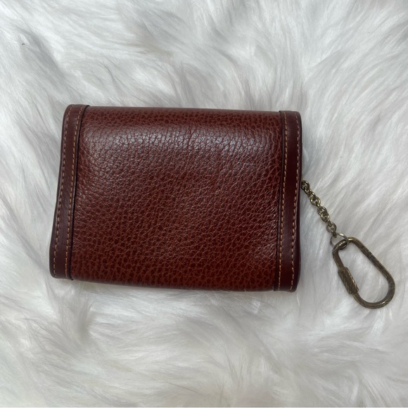 Coach Vintage Multi Functional Key Holder Coin Change Purse Brown Tan Full Grain - Picture 3 of 9